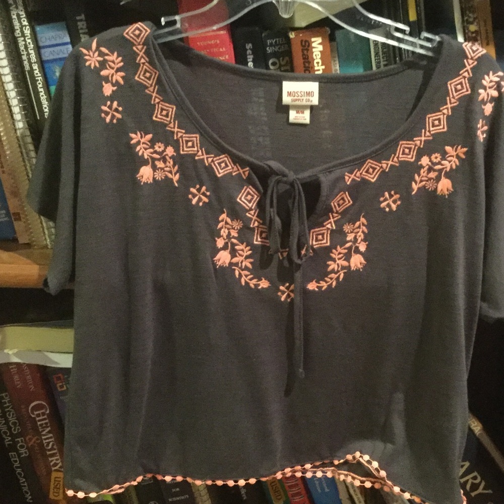 Embroidered crop top