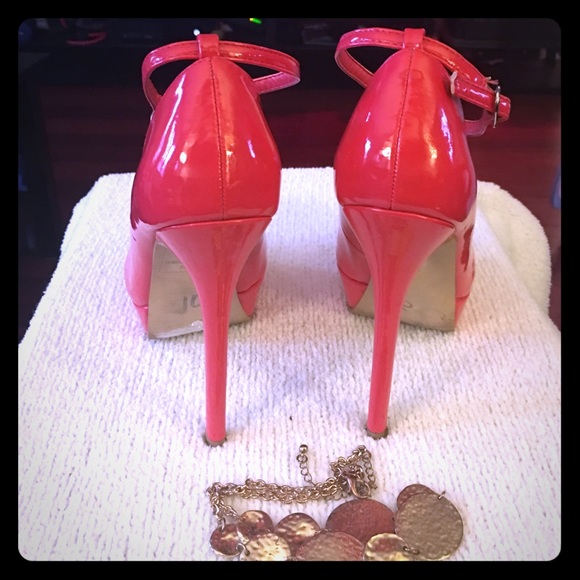 Coral 6in Bakers Sexy Ankle Strapped Heels ! - Picture 5 of 5