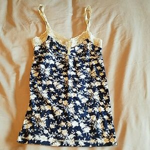 Abercrombie and Fitch Lace Flowery Strappy Tank