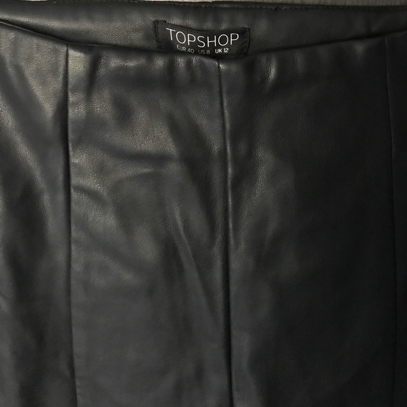 Top Shop high wasted leather pants - Picture 2 of 5