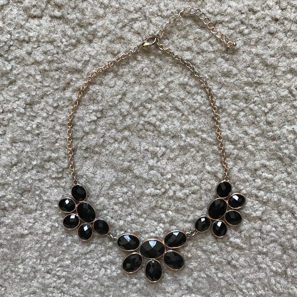Black and gold statement necklace