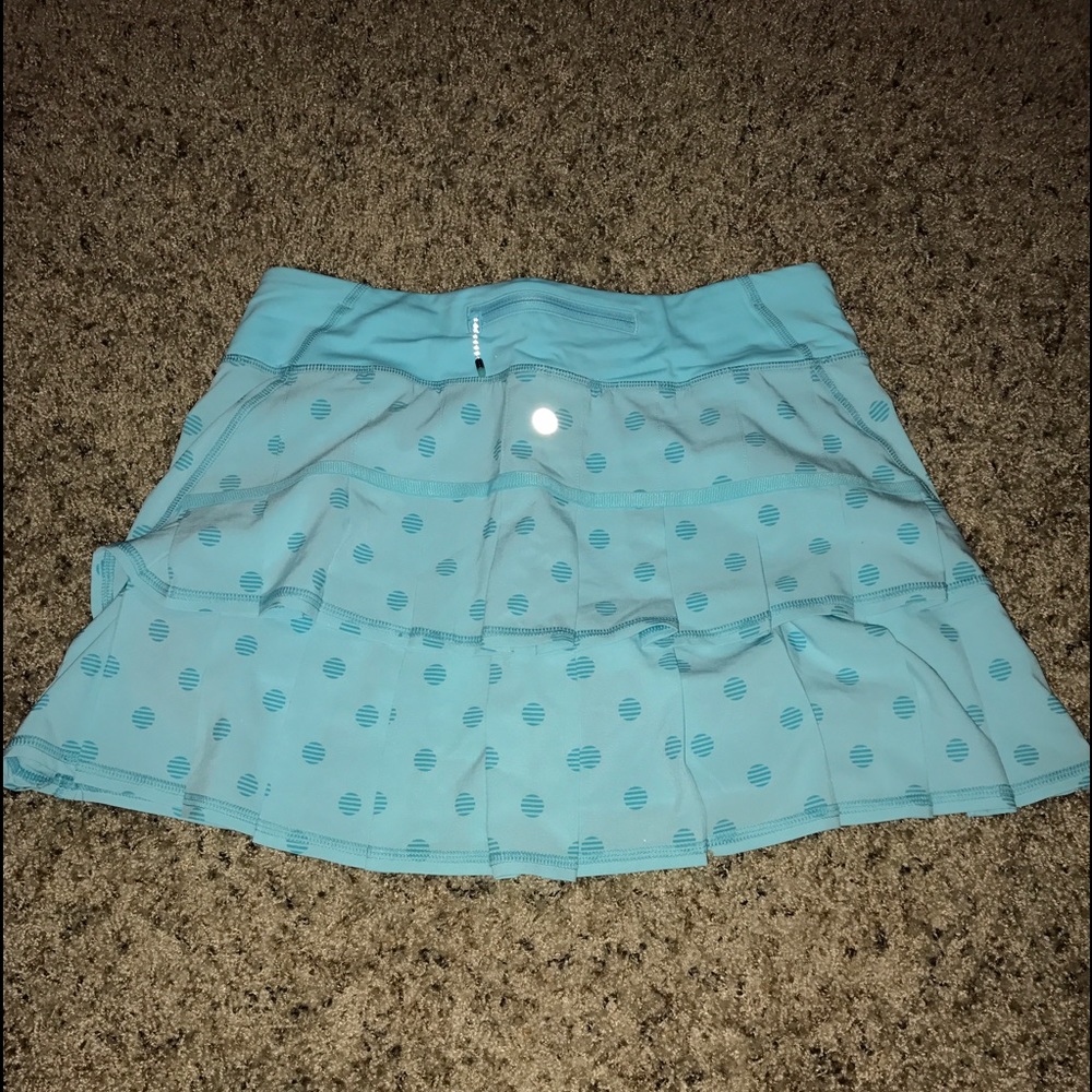Lululemon Light Blue Polka Dot Workout Skort