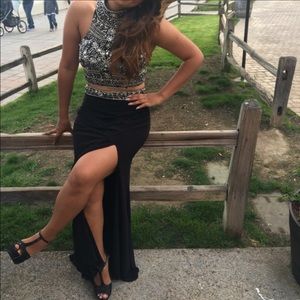 Sherri hill two piece prom dress