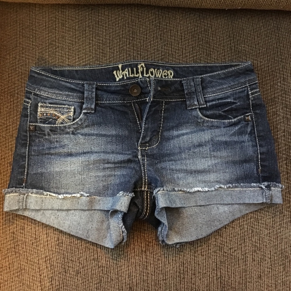 Wallflower denim shorts