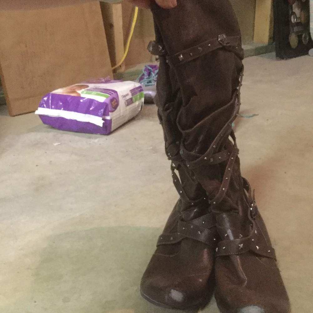 Tall brown boots