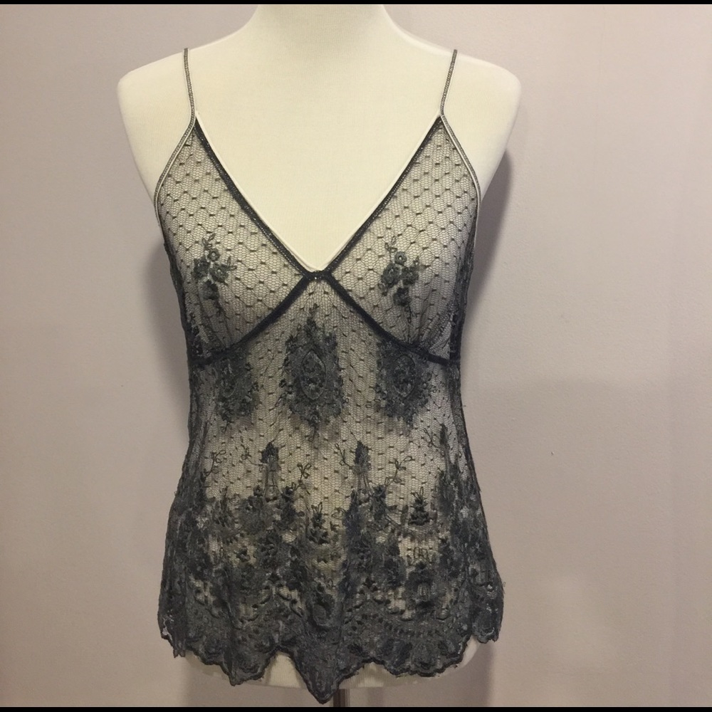 Bloomingdales Lace Tank, Size L, NWOT