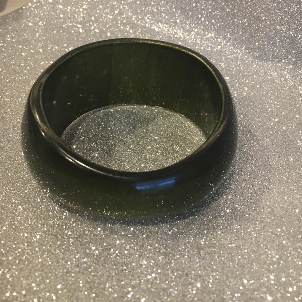 Oversized Acrylic Hand-Painted Bangle - Picture 3 of 5