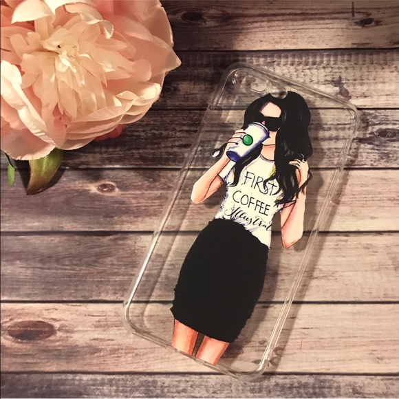 Accessories - LUXURIOUS COFFEE GIRL IPHONE X 6 7 8 PLUS CASE
