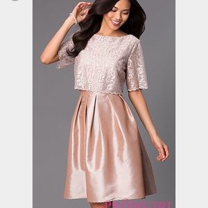 Champagne Knee-Length Dress