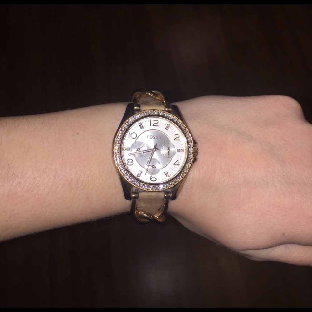 Rose Gold Fossil Watch
