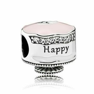 Pandora Happy Birthday Cake,Enamel & Clear CZCHARM