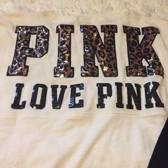 ‼️SOLD‼️ PINK Colorblock Cheetah Bling Crew NWOT - Picture 4 of 7