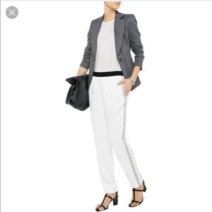 L'agence Bamboo Twill Tuxedo Pant White S 2-4