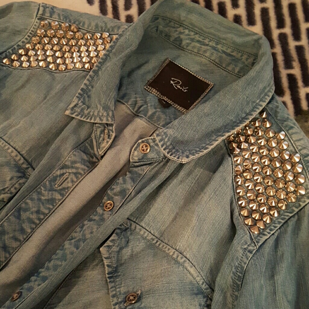 Rails Studded Jean Flannel in XS