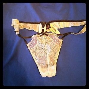 Bridal blue lace thong NWT
