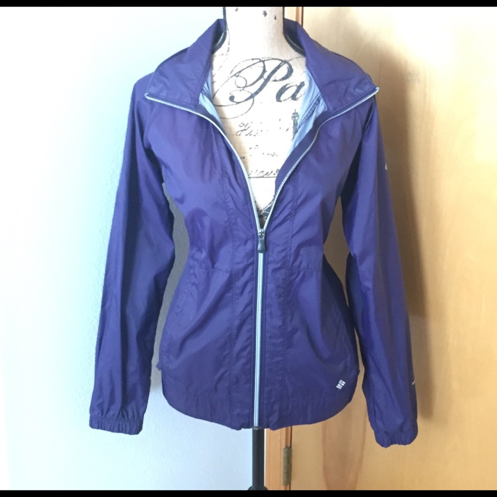 Purple Columbia windbreaker
