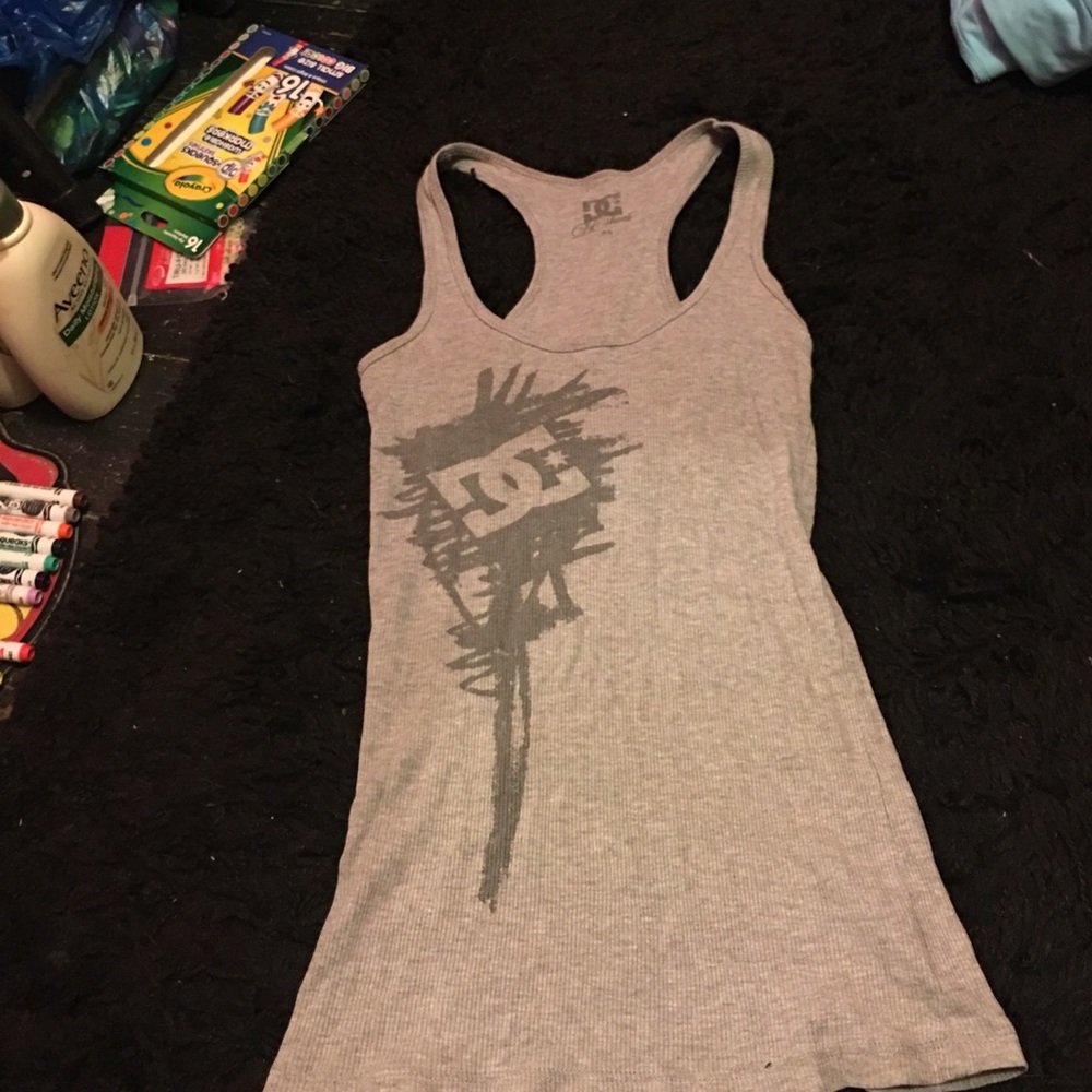 DC racer back ribbed tank top