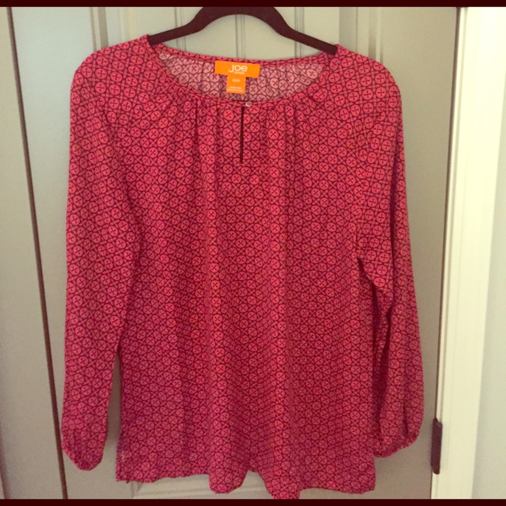 Joe's long sleeve, patterned blouse.
