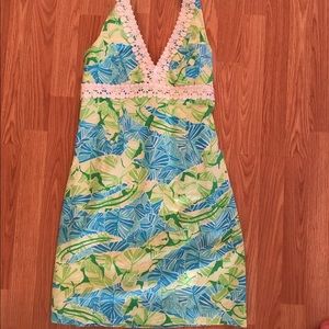 Lilly Pulitzer Cocoa Gator Halter dress  size 6!