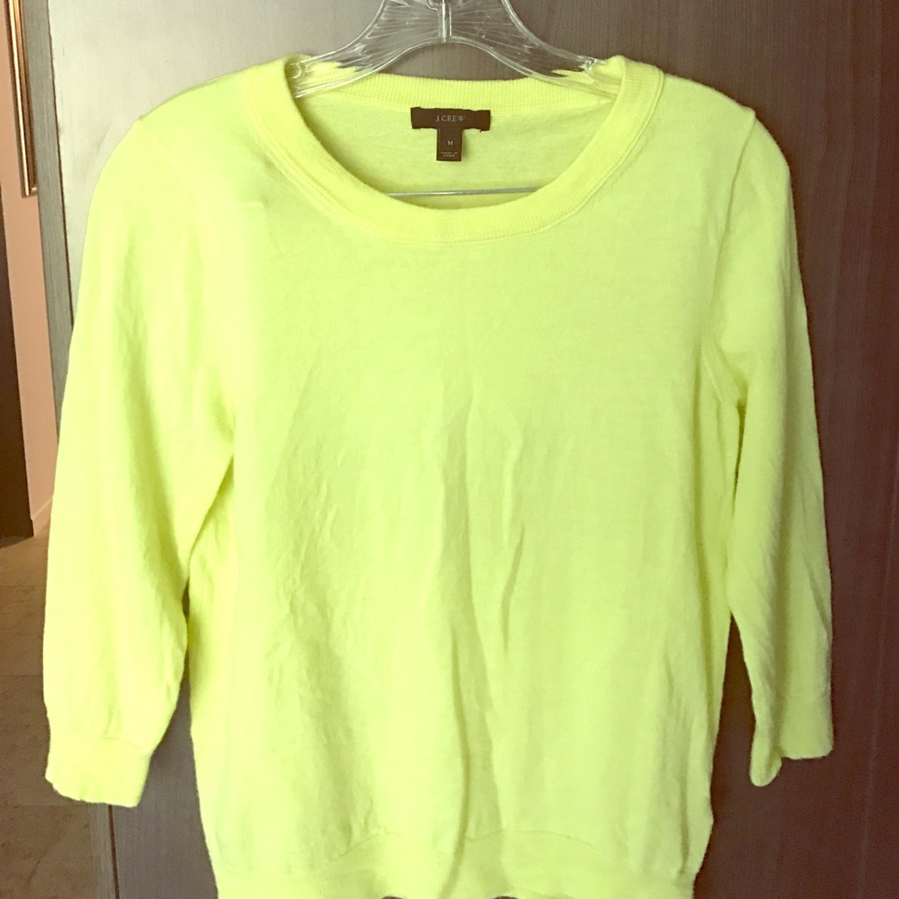 J Cree lime green sweater size M