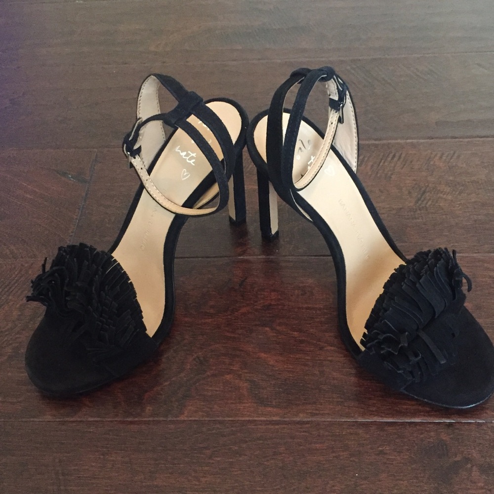 Banana Republic Honey Bis Fringe Sandal Heels