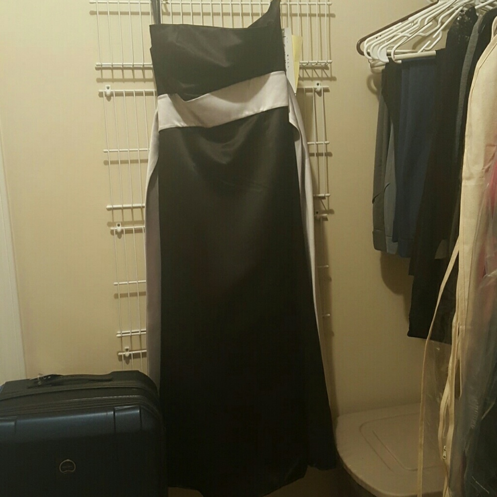 Bill Levkoff black and silver  dress