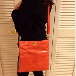 Tory burch dena fold over bag .
