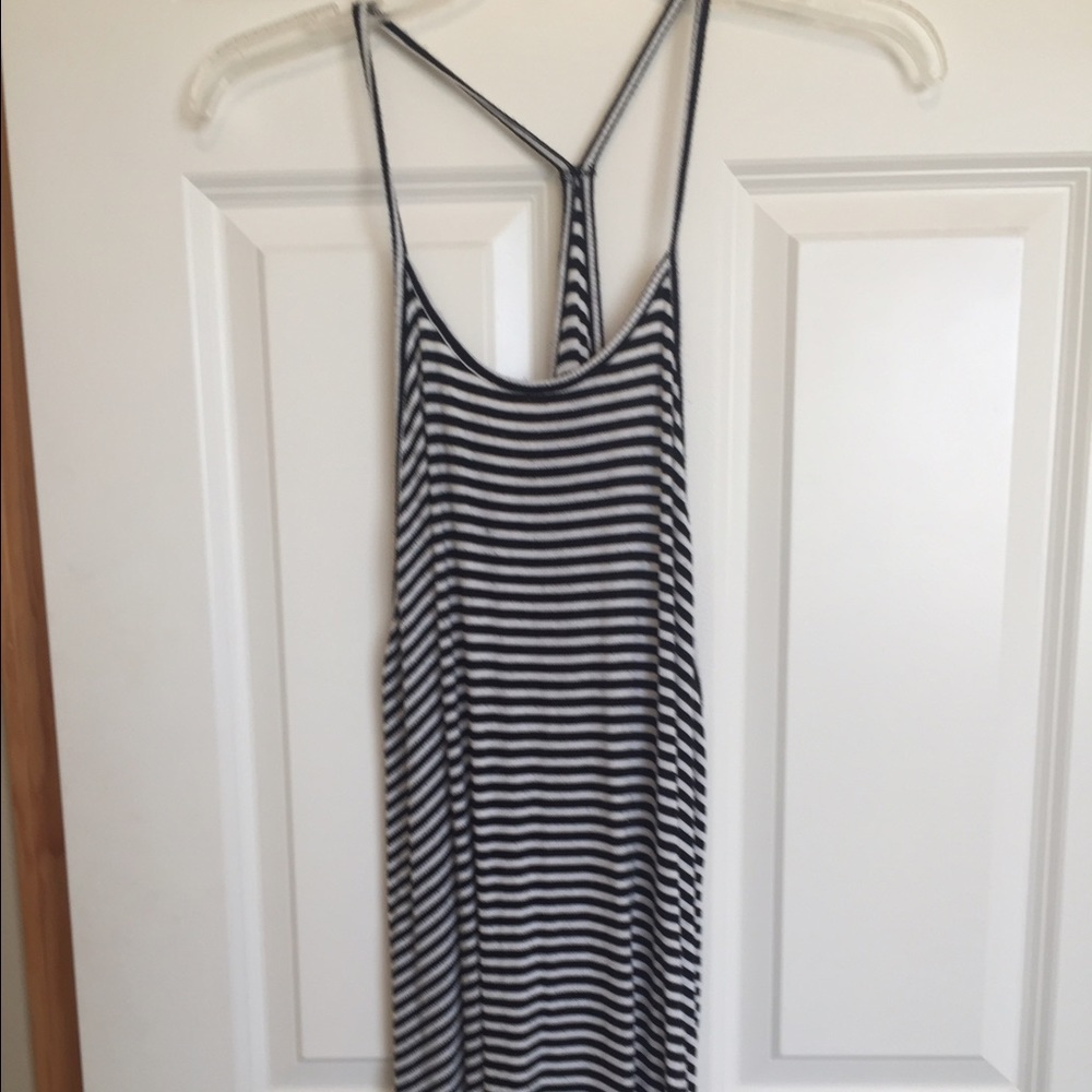 Striped racer back tank