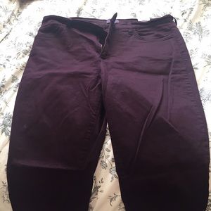 Wine colored jeans