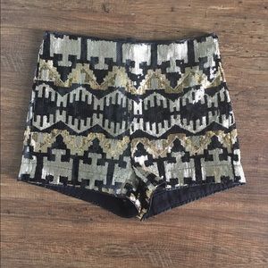 H&M Sequin Shorts Size 8