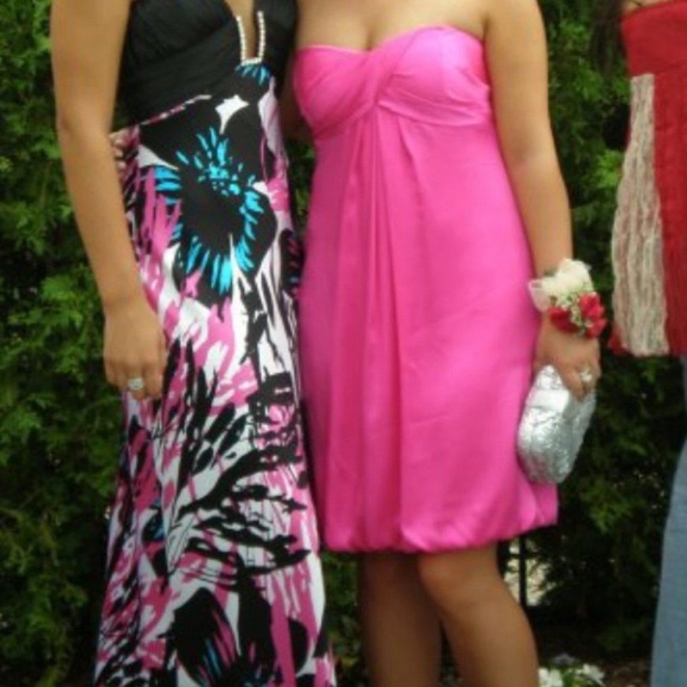 Pink silk cache dress