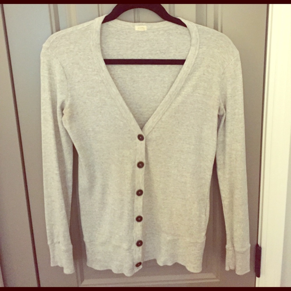 JCrew light, summery sweater with cute buttons.