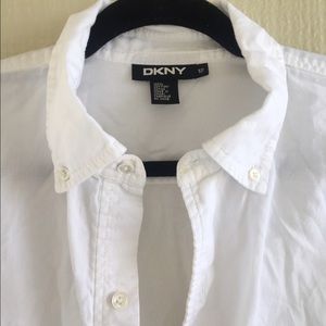DKNY White Button up Blouse
