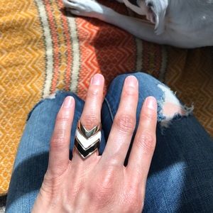 Stacked Chevron Rings in Size 5