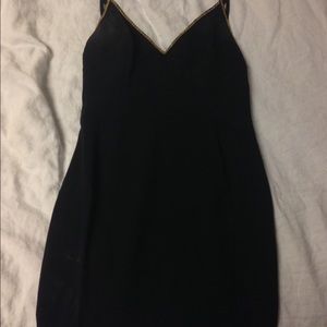 LBD with gold stitching