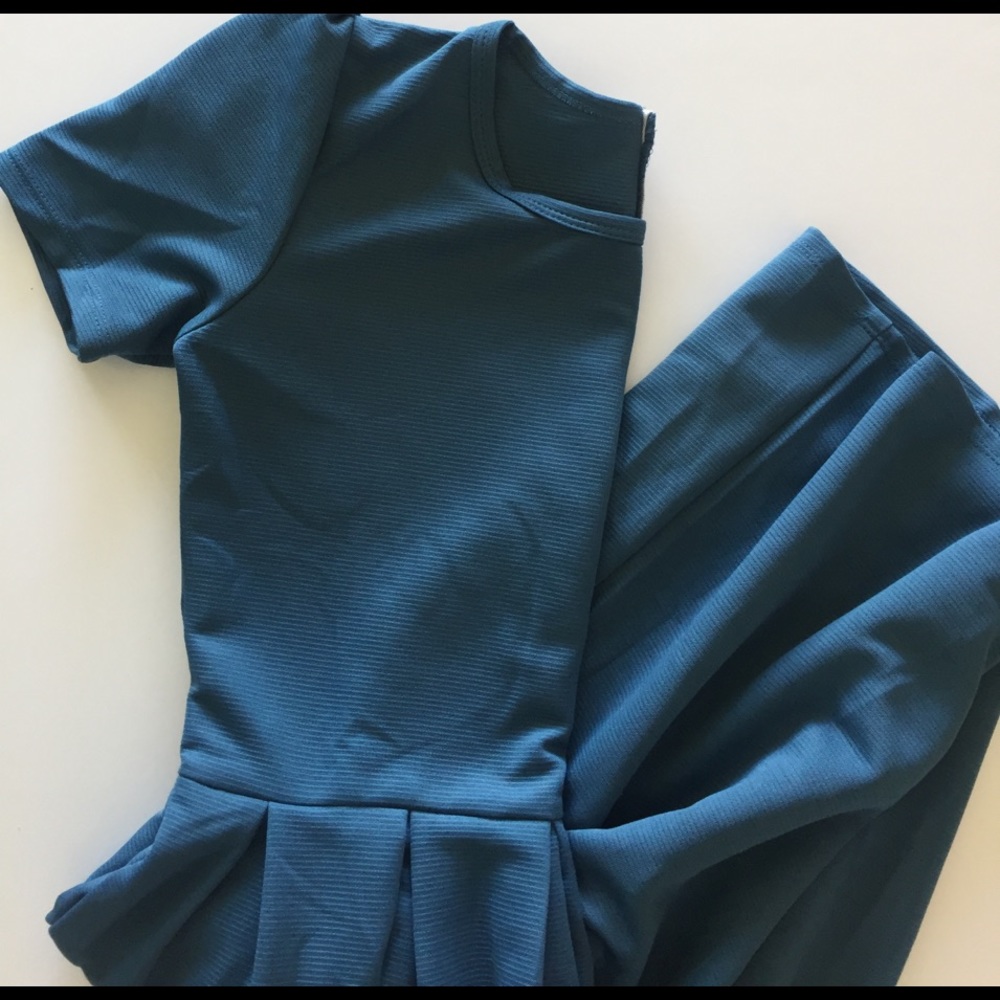 NWT Solid Teal Amelia Dress