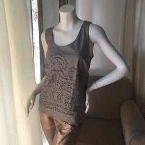 🐩 Anthropologie Grey Tank Top Large Overlay