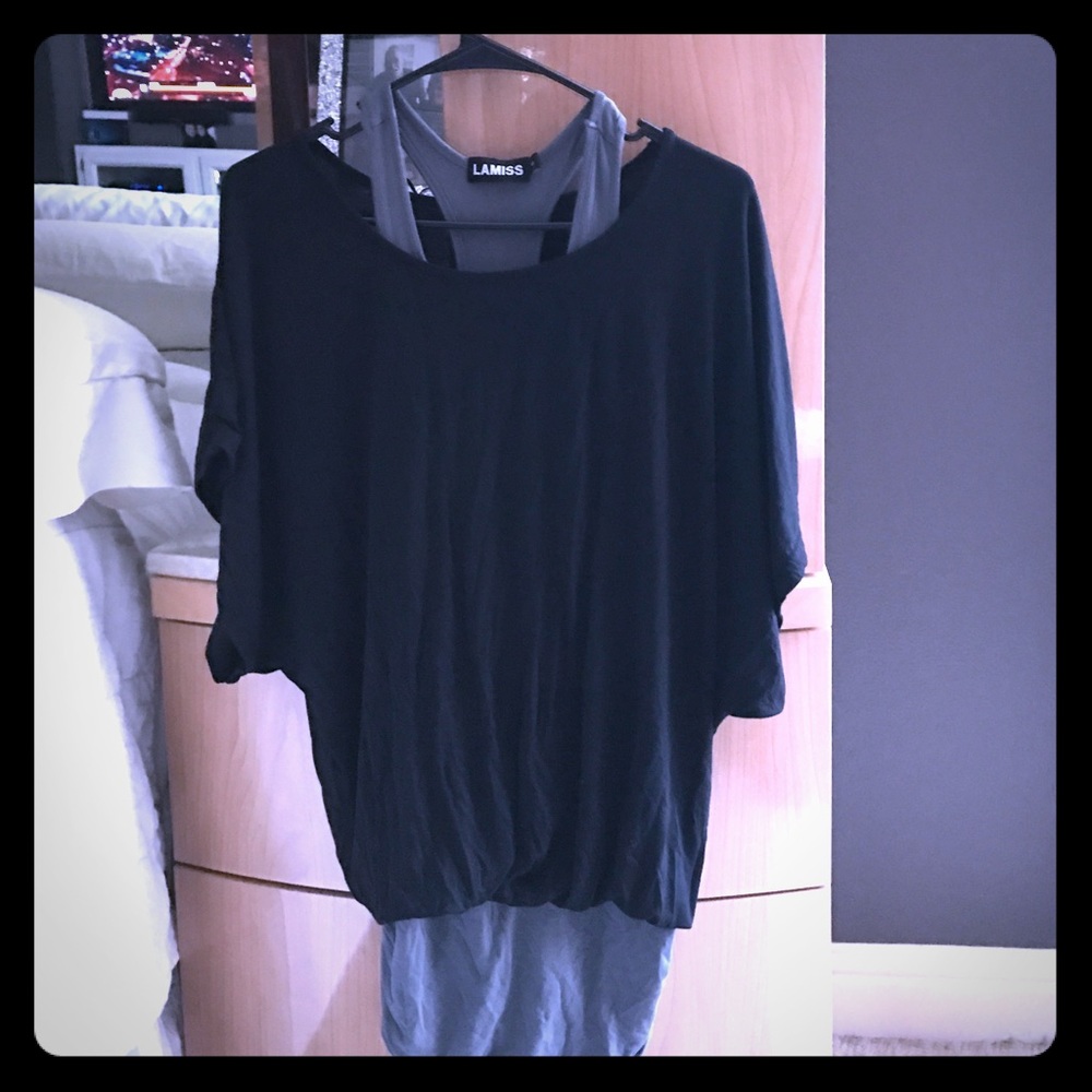 Black/Grey Mini Dress