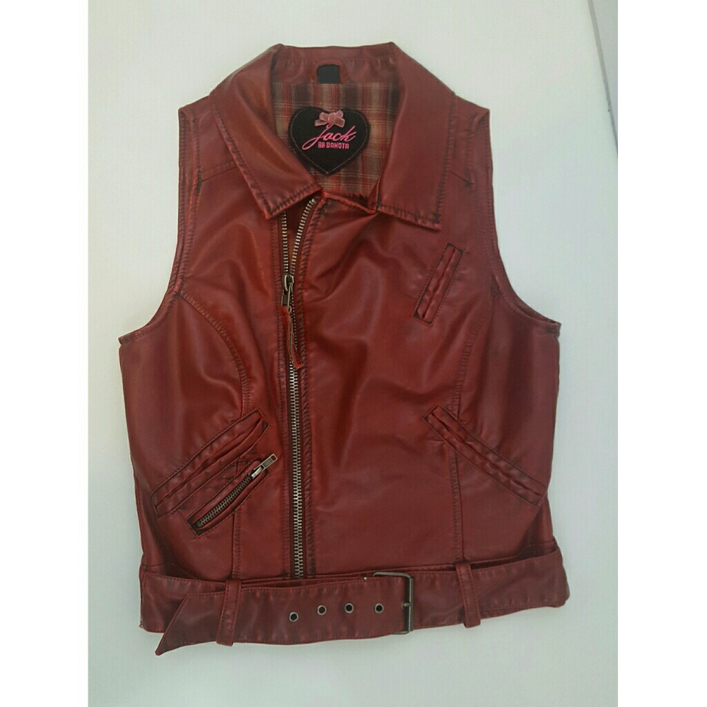 Red womens vest the brand is Jack by BB Dakota