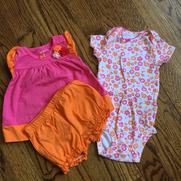 Pink/Orange Carter's Set - Picture 1 of 2
