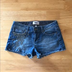 Paige Studded Jean Shorts