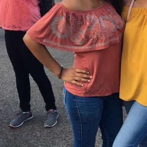 Beautiful Pink Off the Shoulder shirt