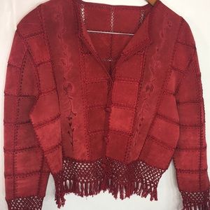 Vintage suede leather jacket