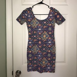 Forever 21 Patterned Body Con Dress