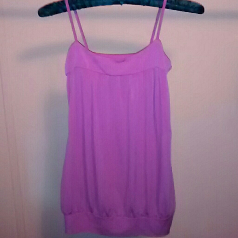 Hot pink long cami-type top