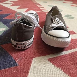 Gray and white convers