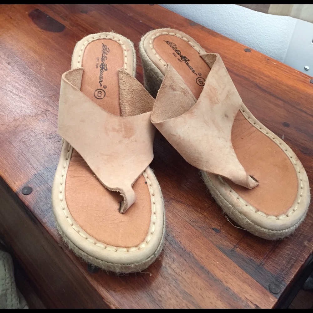 Eddie Bauer sandals, leather.