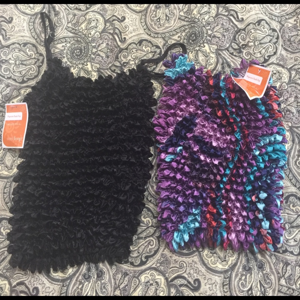Stretch Ruffle Tanks