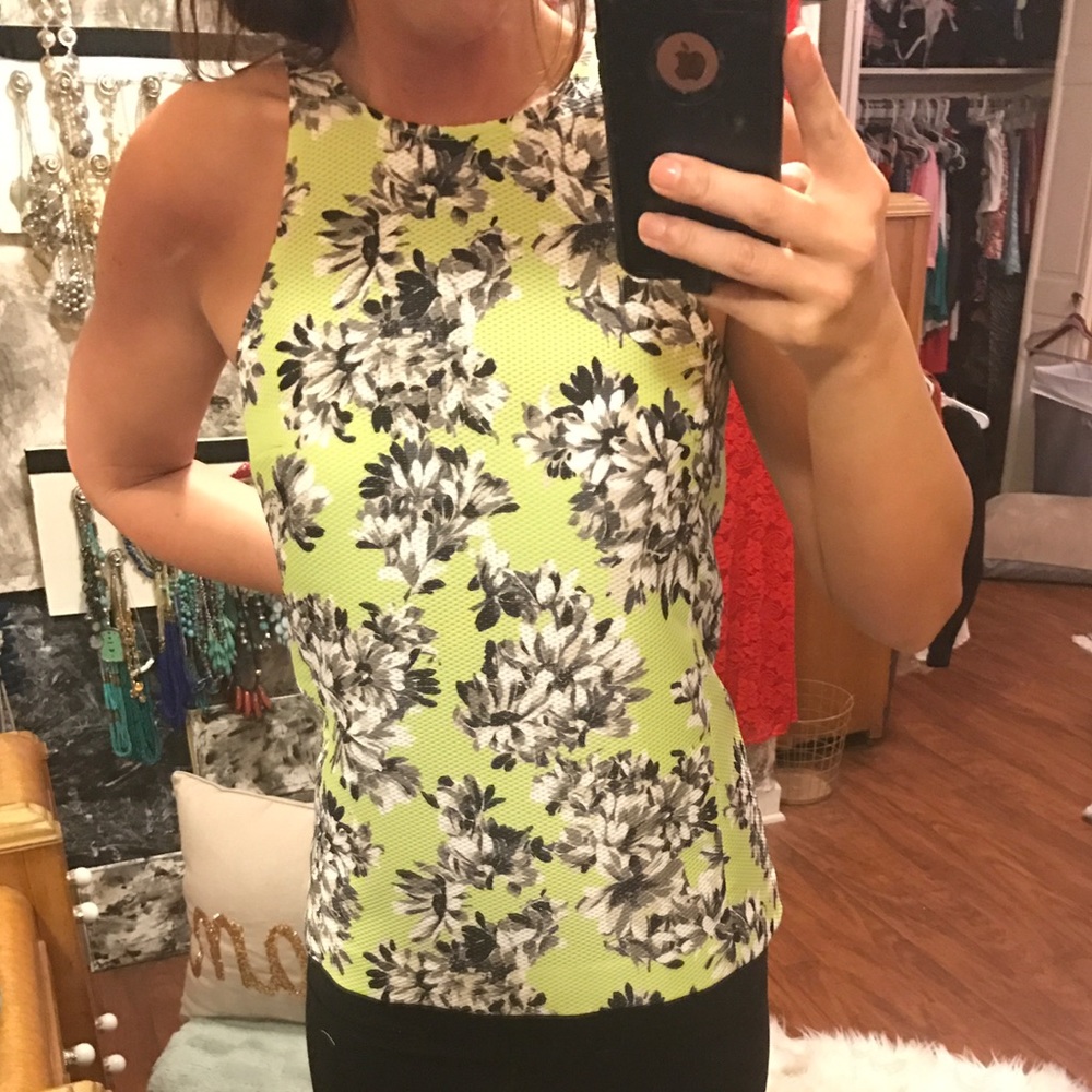 Jcrew Neon racer tank