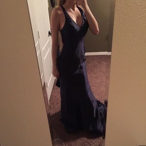 Size 2 Navy Prom dress (halter top)